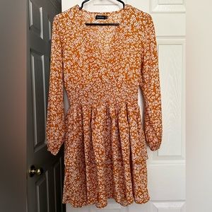 Floral mustard dress
